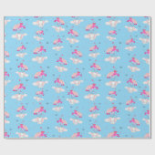 Baby Nelly op blauw inpakpapier (Vlak)