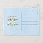 Baby Nephew's First Christmas Holiday Postcard Feestdagenkaart (Achterkant)