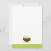 Baby nesten Triplets Baby Shower Invitations Kaart (Achterkant)