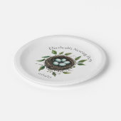 Baby Nesting Party Vogelnest Papieren Bordje (Gekanteld)