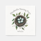 Baby Nesting Party Vogelnest Servet (Voorkant)