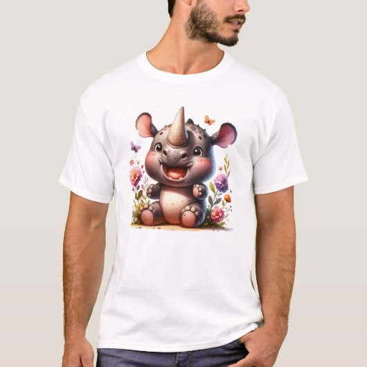 Baby Neushoorn T-shirt (Voorkant)