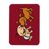 Baby neuskussen van de hond magneet (Verticaal)