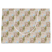 Baby Neutraal Beer Forest Large Gift Bag Groot Cadeauzakje (Voorkant)