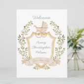 Baby | Neutraal ziekenhuisteken Aankondiging (Staand voorkant)