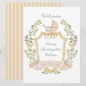 Baby | Neutraal ziekenhuisteken Aankondiging (Voorkant / Achterkant)