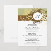 Baby Neutrale Stempelbloemen Kaart (Voorkant / Achterkant)