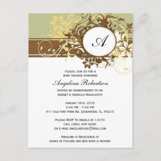 Baby Neutrale Stempelbloemen Kaart