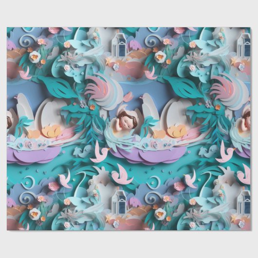 Baby, New Born Pattern Cadeaupapier (Vlak)