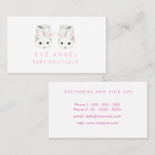 Baby Newborn Clothing Fashion Boutique Shop Visitekaartje (Voorkant / Achterkant)