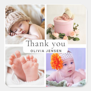 Baby Newborn Foto Hartelijk dank Sticker