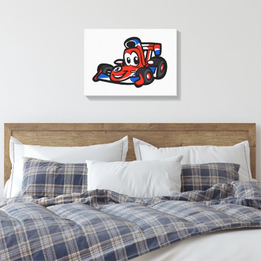 Baby Nice cartoon - Kies achtergrondkleur Canvas Afdruk (Insitu (Slaapkamer))