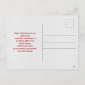 Baby Niece's First Christmas Holiday Postcard Feestdagenkaart (Achterkant)