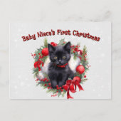 Baby Niece's First Christmas Holiday Postcard Feestdagenkaart (Voorkant)