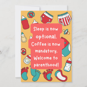 Baby Nieuwe Kaart, Humor Editie. Kaart