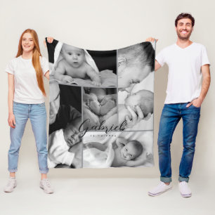 Baby Nieuwe Ouders  Foto Dekbed Collage Fleece Deken