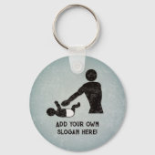 Baby Nieuwe papa wijzigen voeg grappige tekst voor Sleutelhanger (Voorkant)