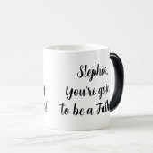 Baby Nieuwe Vader Pap Verborgen Bericht Verrassing Magische Mok (Voorkant rechts)