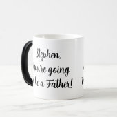 Baby Nieuwe Vader Pap Verborgen Bericht Verrassing Magische Mok (Voorkant links)