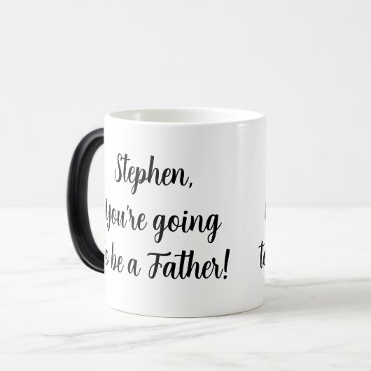 Baby Nieuwe Vader Pap Verborgen Bericht Verrassing Magische Mok (Voorkant links)