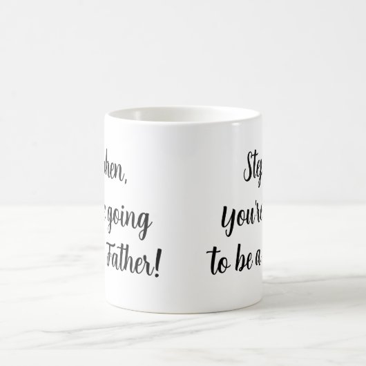 Baby Nieuwe Vader Pap Verborgen Bericht Verrassing Magische Mok (Center)