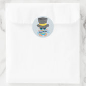 Baby Nieuwjaar met banner Ronde Sticker (Tas)