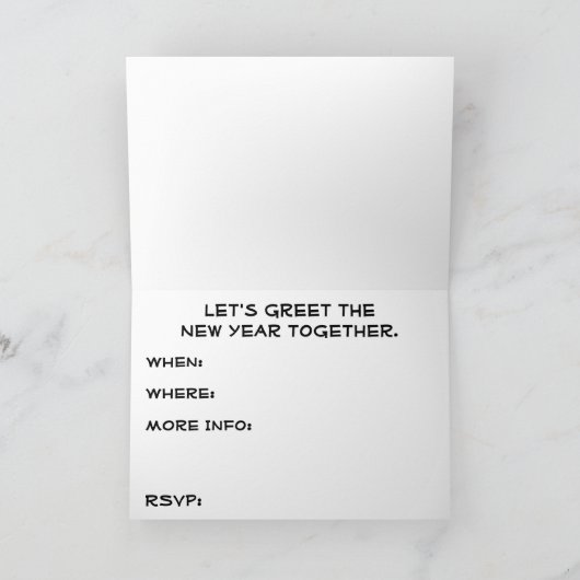 Baby Nieuwjaar met hoogste haatuitnodiging (Binnen)