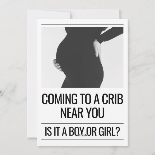 Baby Nieuwsblad Zwangerschapsonthulling Kaart (Achterkant)