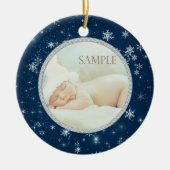 Baby Night Sky Snowflakes Keramisch Ornament (Voorkant)