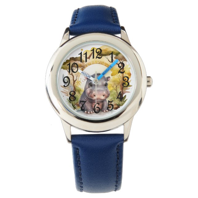 Baby Nijlpaard  Horloge (Voorkant)