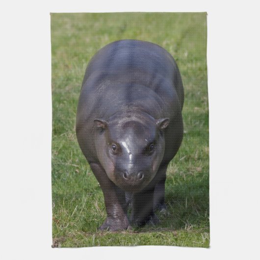 Baby Nijlpaard Keukenhanddoek (Verticaal)