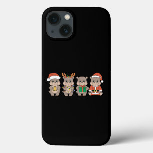 Baby Nijlpaard Moo Deng Kerstmis Case-Mate iPhone Case