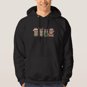 Baby Nijlpaard Moo Deng Kerstmis Hoodie