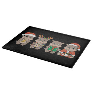 Baby Nijlpaard Moo Deng Kerstmis Snijplank