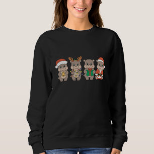 Baby Nijlpaard Moo Deng Kerstmis Trui