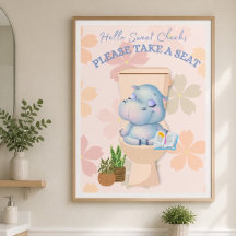 Baby Nijlpaard Zoete Wangetjes Neem Plaats Poster