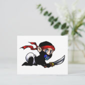 Baby Ninja Baby Ninjutsu Briefkaart (Staand voorkant)