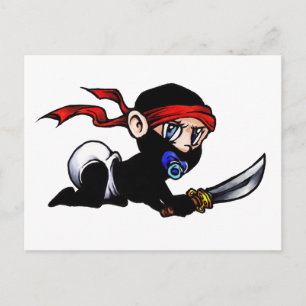 Baby Ninja Baby Ninjutsu Briefkaart