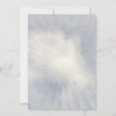 Baby nodigt met de Blauwe Achtergrond van Sky uit Bedankkaart (Achterkant)