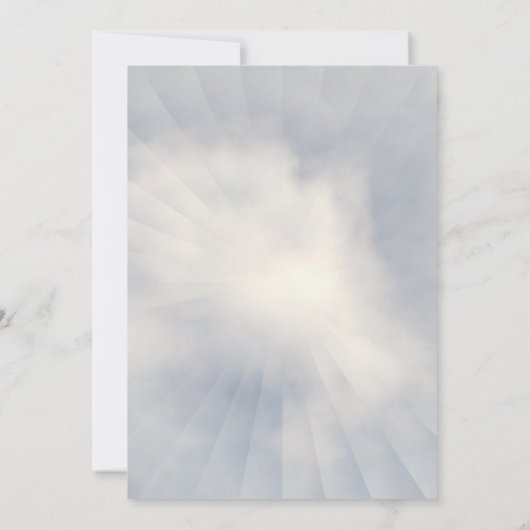 Baby nodigt met de Blauwe Achtergrond van Sky uit Bedankkaart (Achterkant)