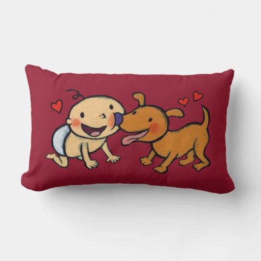 Baby Nose Kisses van de Dog Kussen (Voorkant)