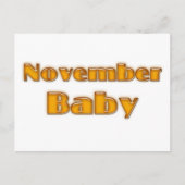 Baby november briefkaart (Voorkant)