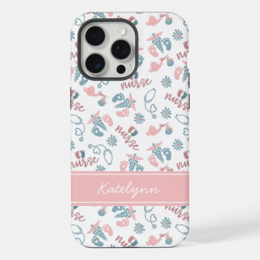 Baby Nurse Phone Case | Personalized Name iPhone Hoesje (Achterkant)