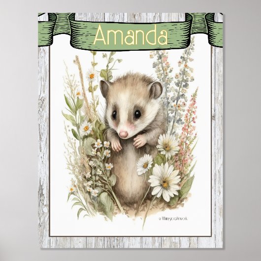 Baby Nursery Cute Animal Folie Afdrukken (Voorkant)