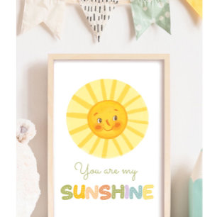 Baby Nursery Je bent mijn Sunshine Poster