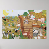 Baby Nursery Noah's Ark Poster Kunstwerk Muurschil (Voorkant)