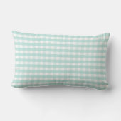 Baby Nursery Pastel Mint Green Gingham Kussen (Achterkant)
