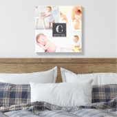 Baby Nursery Photo Collage | Chalkboard Etch Canvas Afdruk (Insitu (Slaapkamer))