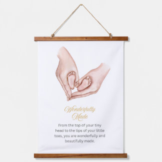 Baby Nursery Wood Topped wandtapijt Hangend Wandkleed