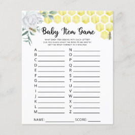 Baby-objectspel. Baby shower game